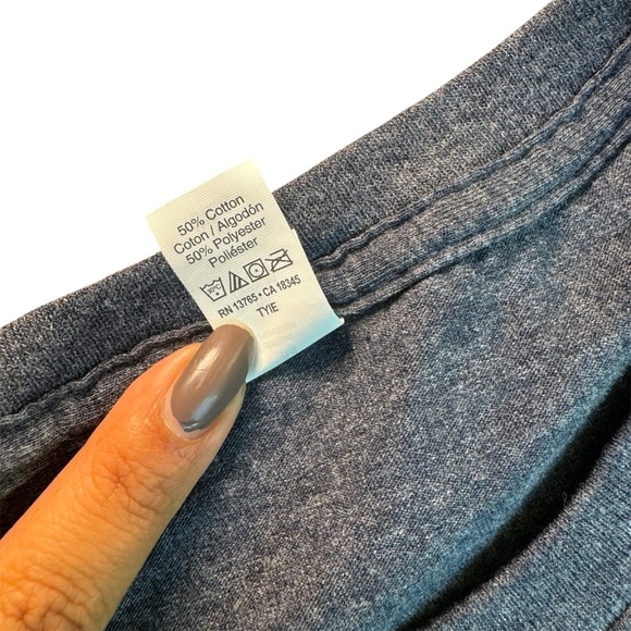 Fruit of the Loom Blue Yeehaw Staff MEDIUM T-Shirt western graphic tee cowboy - Picture 3 of 6